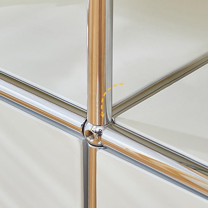 Sideboard in acciaio inossidabile sideboard per la sala da pranzo contemporanea con armadio di bloccaggio