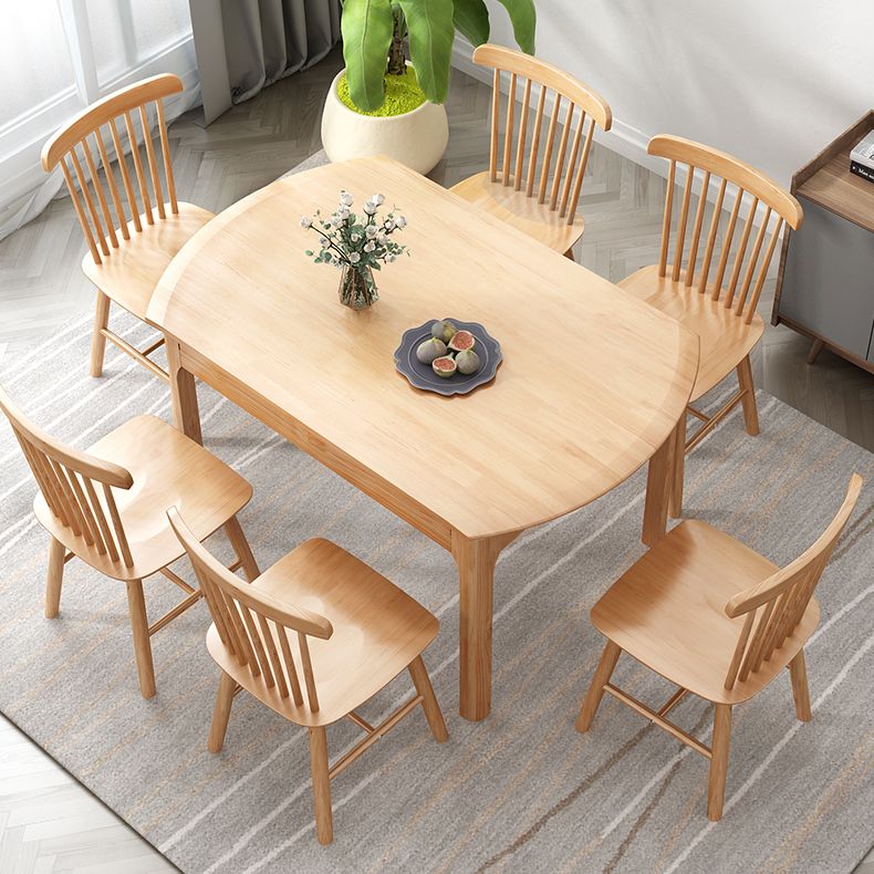 Modern Solid Wood Round Dining Room Set Space-Saving Design Dining Table Furniture Clearhalo 'Dining Room Sets' 'Dining Tables & Seating' 'dining_room_set' 'furn' 'furn_dining_room_set' 'Furniture' 'furniture_dining_room_set' 'Kitchen & Dining Furniture' 'kitchen&dining_furn' 'kitchen' 1200x1200_5daff4c0-b15b-4b44-b027-906cf44f370b