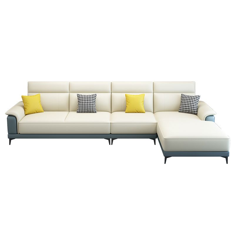 Scandinavian Stain Resistant Sofa & Chaise Pillow Top Arm Sectional