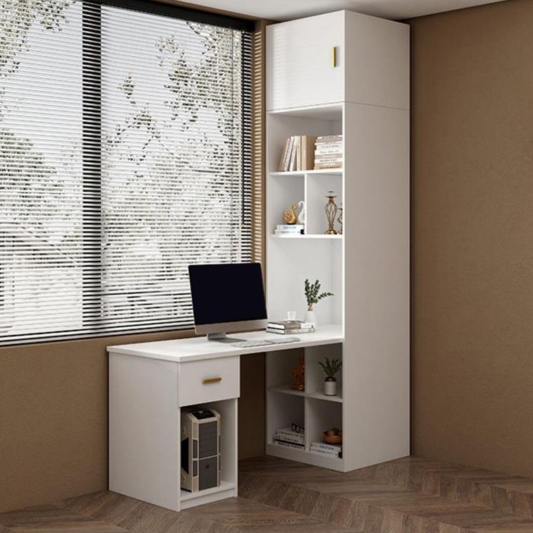 White Wooden Wardrobe Contemporary Style Wardrobe Closet with Drawer Clearhalo 'Armoires & Wardrobes' 'armoires_wardrobes' 'Bedroom Furniture' 'furn' 'furn_armoires_wardrobes' 'Furniture' 1200x1200_5db0ac97-2a10-46e0-831d-089f186dcc1a