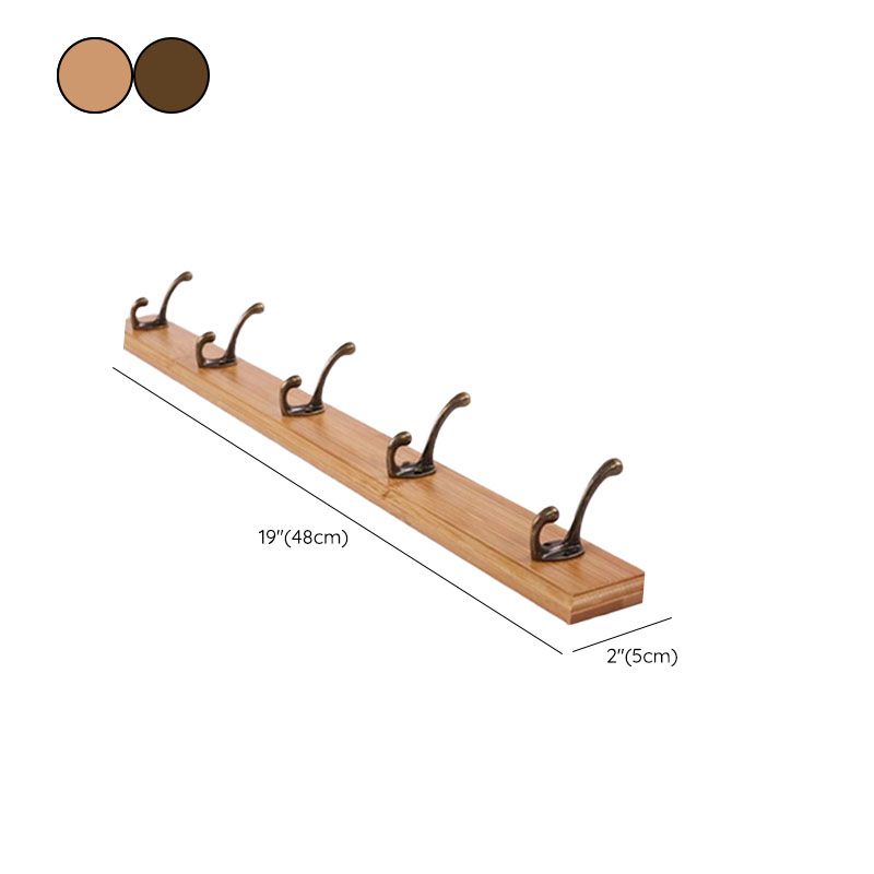 Modern Wooden Entryway Coat Rack Wall-Mounted Coat Hanger with Hooks Clearhalo 'Entry & Mudroom Furniture' 'furn' 'furn_hall_tree_coat_racks' 'Furniture' 'Hall Trees & Coat Racks' 'hall_tree_coat_racks' 1200x1200_5db0bd3b-cec3-4dfb-97ea-79fa2669020c