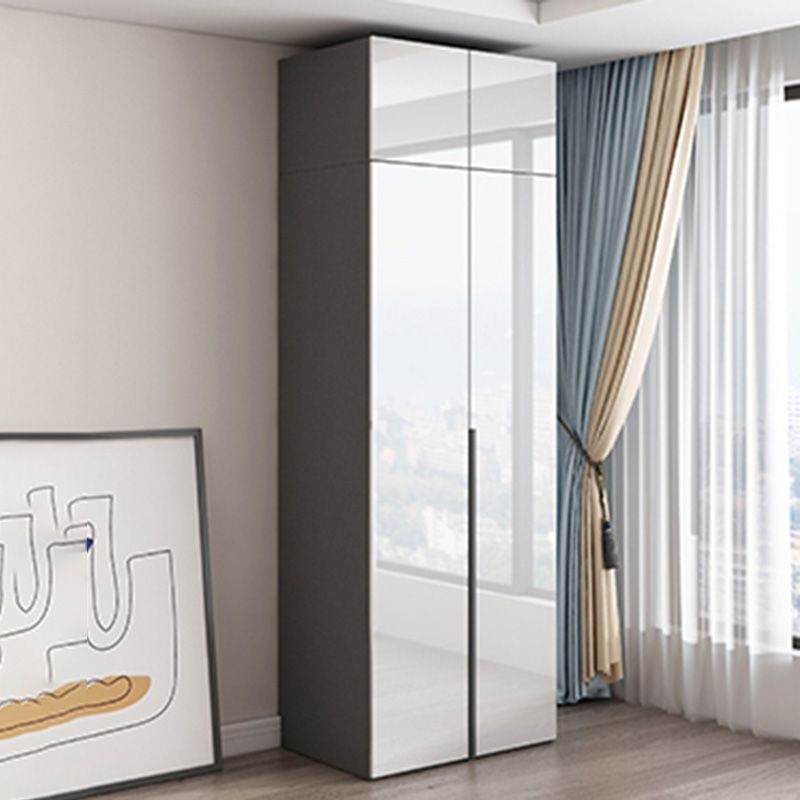 Dormitorio Gabinete de vestuario de madera Armario moderno con suaves puertas cerradas