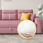 Storage Fabric Sofa Bed in Pink with Pillow Back and Square Arms