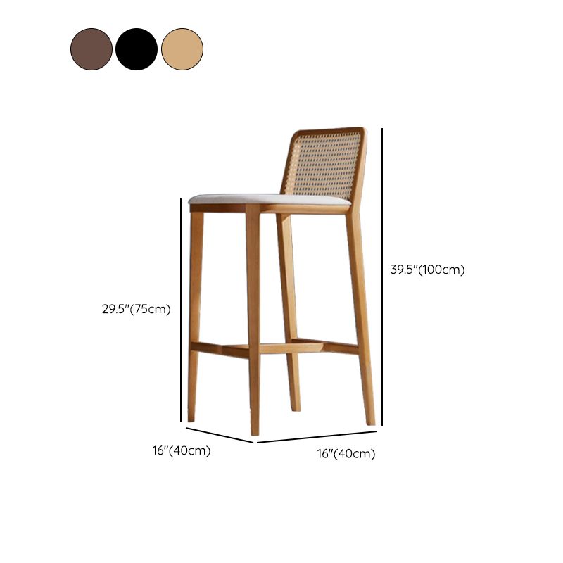 Solid Wood Counter Height Stools with Footrest for Living Room Clearhalo 'Bar Furniture' 'Bar Stools' 'bar_stools' 'furn' 'furn_bar_stools' 'Furniture' 'Kitchen & Dining Furniture' 1200x1200_5db3b34a-c3db-4a03-872e-5525e781b0d9