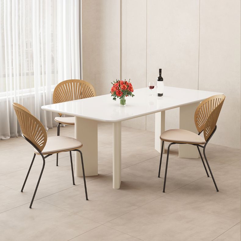 Juego de mesa de comedor glamoroso 1/4/5/6 Piezas con muebles de cocina base de madera