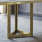 Traditional Luxury Dining Table Rectangle Double Pedestal Table with Gold Frame Clearhalo ' dining_table' 'Dining Tables & Seating' 'Dining Tables' 'furn' 'furn_dining_table' 'Furniture' 'furniture_dining_table' 'Kitchen & Dining Furniture' 'kitchen&dining_furn' 'kitchen' 'kitchen_dining_table' 1200x1200_5db4191e-cb27-4758-b0b6-6629decc2441