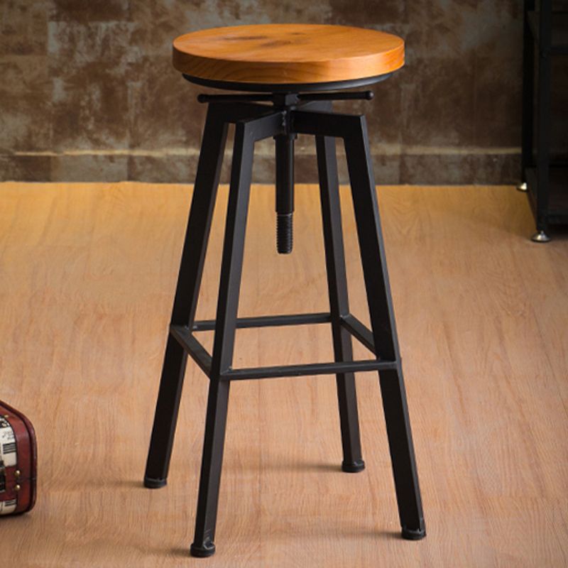 Industrial Elevatable Backless Counter Stool Iron Bar Stool with Pedal for Bar Clearhalo 'Bar Furniture' 'Bar Stools' 'bar_stools' 'furn' 'furn_bar_stools' 'Furniture' 'Kitchen & Dining Furniture' 1200x1200_5db5b018-5be5-496f-b6a2-086d5003398c