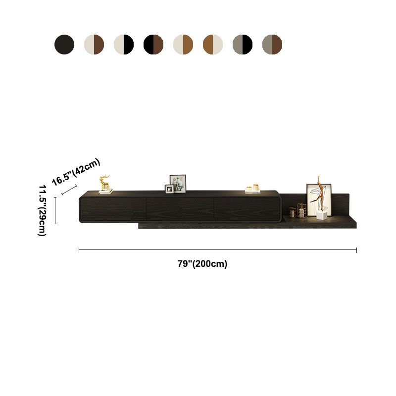 3-Drawer Floor-standing TV Stand Movable Wooden TV Stand Console , 16.5" D X 11.5" H Clearhalo 'furn' 'furn_tv_stands_entertainment_centers' 'Furniture' 'Living Room Furniture' 'TV Stands & Entertainment Centers' 'TV Stands & Media Storage Furniture' 'tv_stands_entertainment_centers' 1200x1200_5db65597-c022-4108-b6b4-fc28c8adaabf