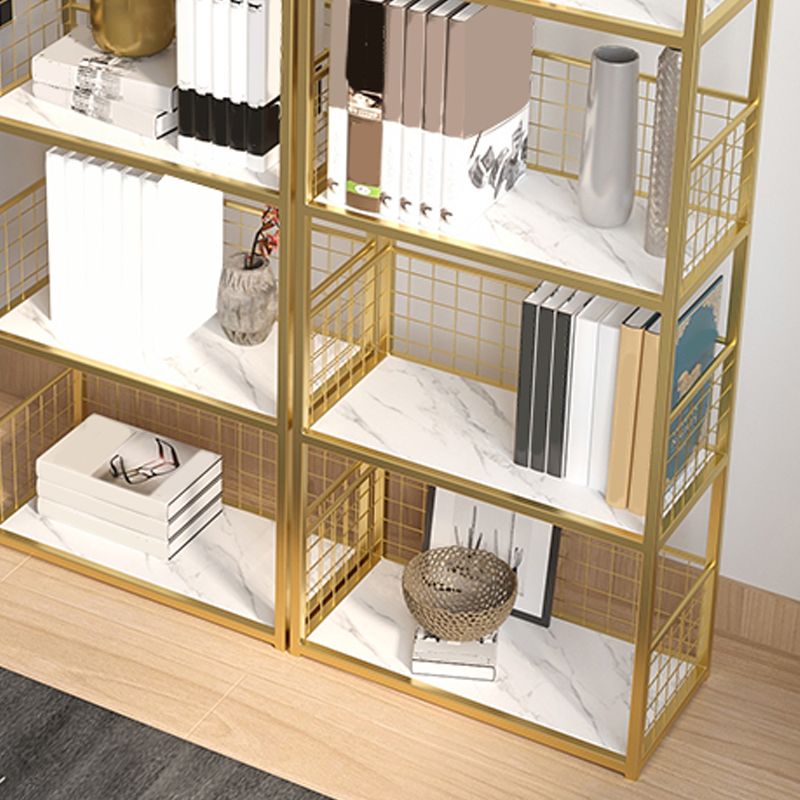 メタルオープンバックスタンダードブックシェルフホームオフィス用モダンスタイルの本棚