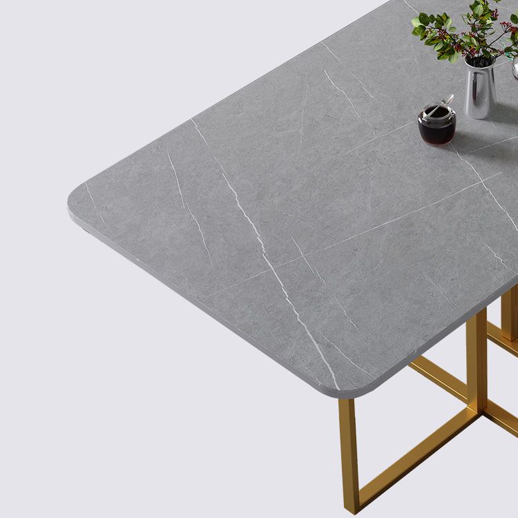 Modern Gray Dining Table Sintered Stone Drop-Leaf 59" Dining Table for Home Use Clearhalo ' dining_table' 'Dining Tables & Seating' 'Dining Tables' 'furn' 'furn_dining_table' 'Furniture' 'furniture_dining_table' 'Kitchen & Dining Furniture' 'kitchen&dining_furn' 'kitchen' 'kitchen_dining_table' 1200x1200_5db71d00-0720-4e80-a85e-e949bd616a69