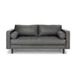 Faux Leather Modern Sofa 37.7"W Square Arm Sofa with 2 Pillows for Living Room Clearhalo 'furn' 'furn_sofas' 'Furniture' 'furniture_sofas' 'kitchen' 'kitchen_sofas' 'Living Room Furniture' 'Sofa' 'sofas' 1200x1200_5dba2340-18c3-46d7-be64-0b61e0360d48