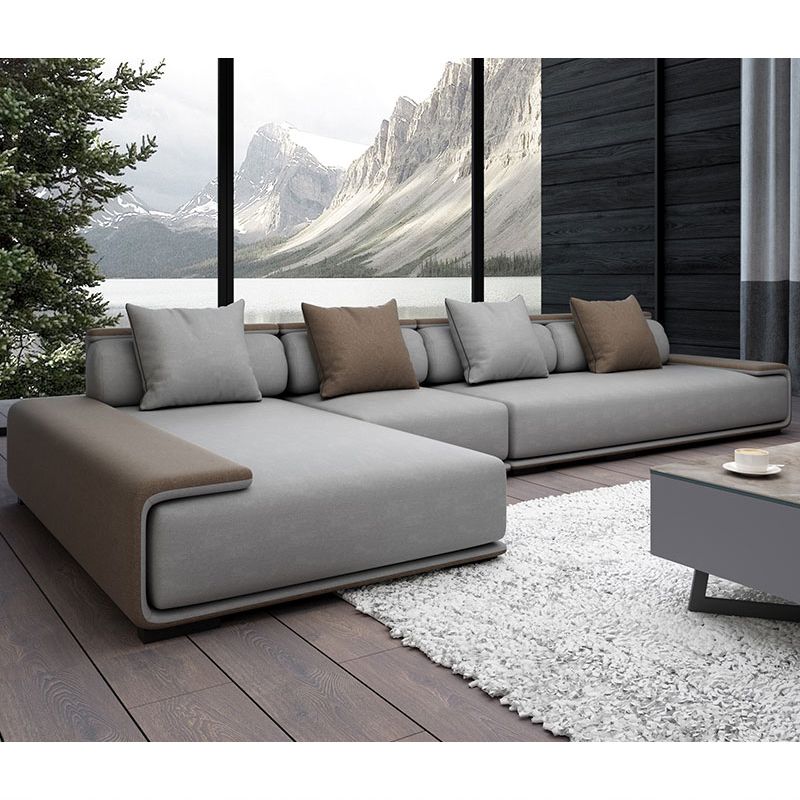 Contemporary Sofa141.73" L X 70.86" W X 29.52" H Armless Sectional for Apartment Clearhalo 'furn' 'furn_sectionals' 'Furniture' 'furniture_sectionals' 'Living Room Furniture' 'Sectionals' 1200x1200_5dbb68bf-7459-4589-9a5f-efc78469fdb9