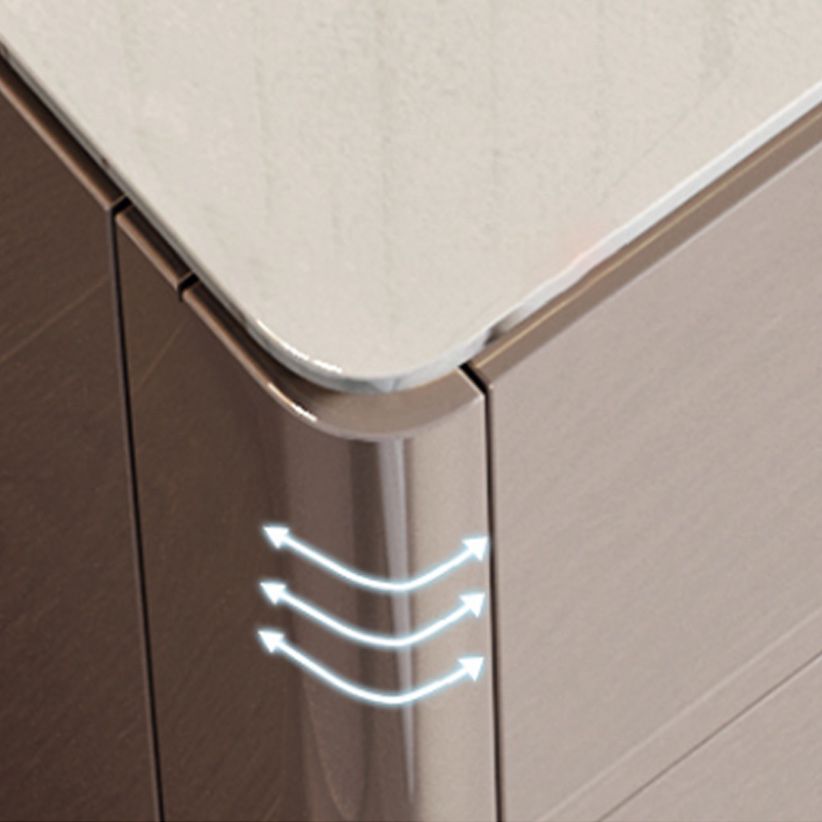 Comodino moderno per accento di pietra del comodino con 2 cassetti