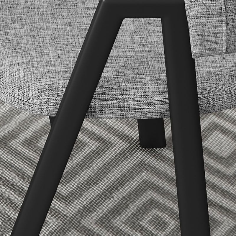 Modern Style Iron Arm Chair Open Back Dining Side Chair with Upholstered Clearhalo 'Dining Chairs' 'Dining Tables & Seating' 'dining_chair' 'furn' 'furn_dining_chair' 'Furniture' 'furniture_dining_chair' 'Kitchen & Dining Furniture' 1200x1200_5dbc3329-29bd-4c2f-8969-bcb3088b488d