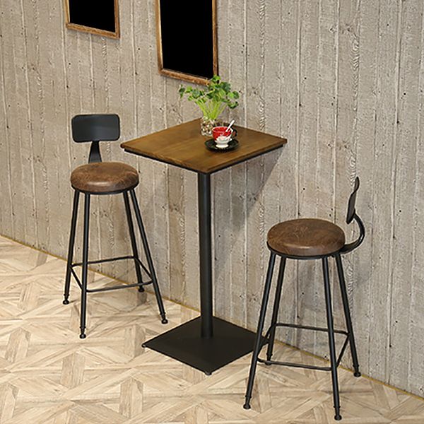Table et tabouret en bois massif moderne