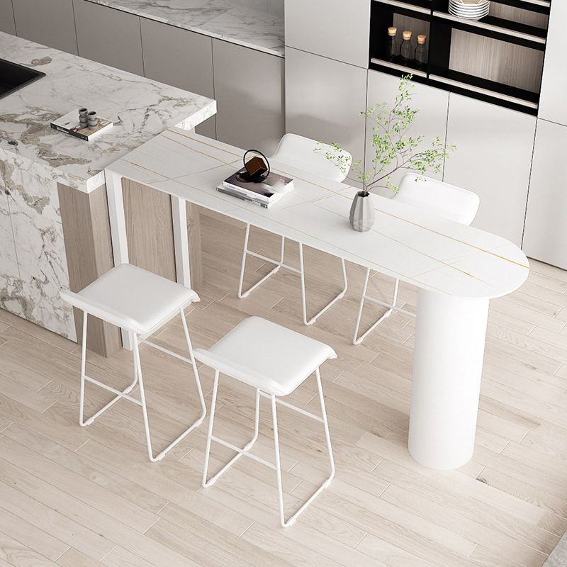 Stone Counter Table Iron Base 42-inch Height Contemporary Bar Table for Island Clearhalo 'Bar Furniture' 'Bar Tables' 'bar_tables' 'furn' 'furn_bar_tables' 'Furniture' 'furniture_bar_tables' 'Kitchen & Dining Furniture' 1200x1200_5dbcd783-e870-4c96-87dd-5f017595a9e2