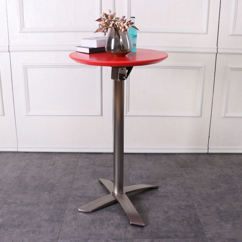 Industrial Folding Metal Bar Table Round Plastic Top 41.3"H Bistro Table Clearhalo 'Bar Furniture' 'Bar Tables' 'bar_tables' 'furn' 'furn_bar_tables' 'Furniture' 'furniture_bar_tables' 'Kitchen & Dining Furniture' 1200x1200_5dbd2392-e714-40a9-820f-c3c7600761e9
