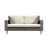 Contemporary Fabric Stationary Square Arm Loveseat with Loose Back Clearhalo 'furn' 'furn_sofas' 'Furniture' 'furniture_sofas' 'kitchen' 'kitchen_sofas' 'Living Room Furniture' 'Sofa' 'sofas' 1200x1200_5dbdb90d-0d33-4a0c-b7ee-fdc902adbb6f