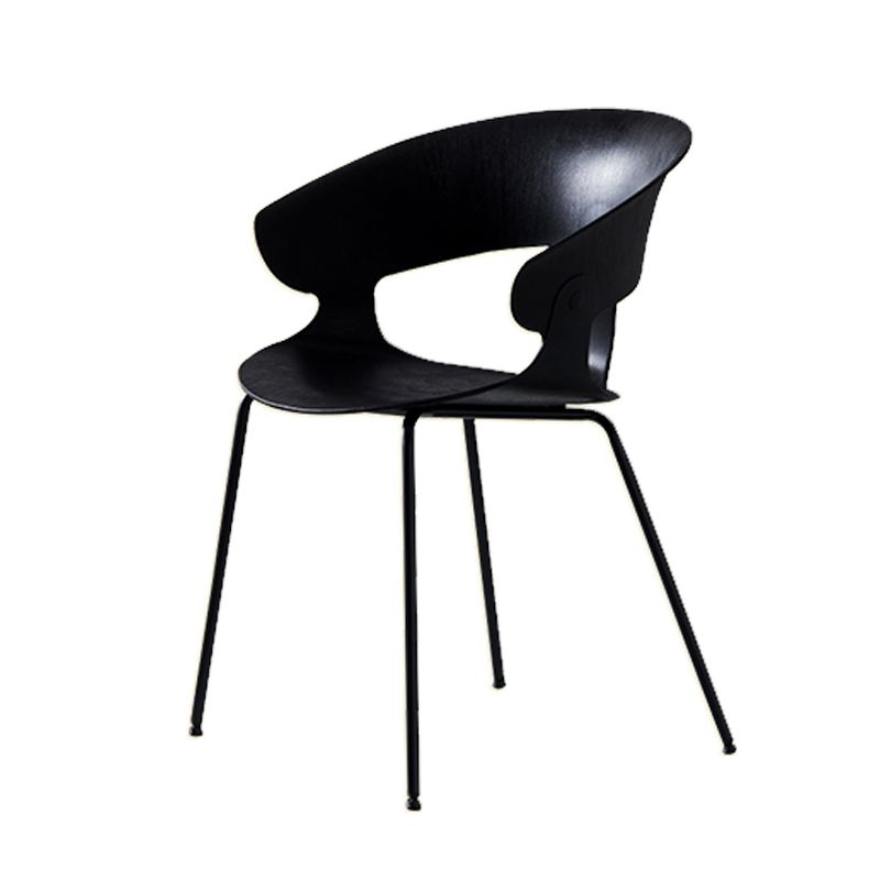 Modern Open Back Side Chair Plastic Indoor Arm Chair for Dining Room