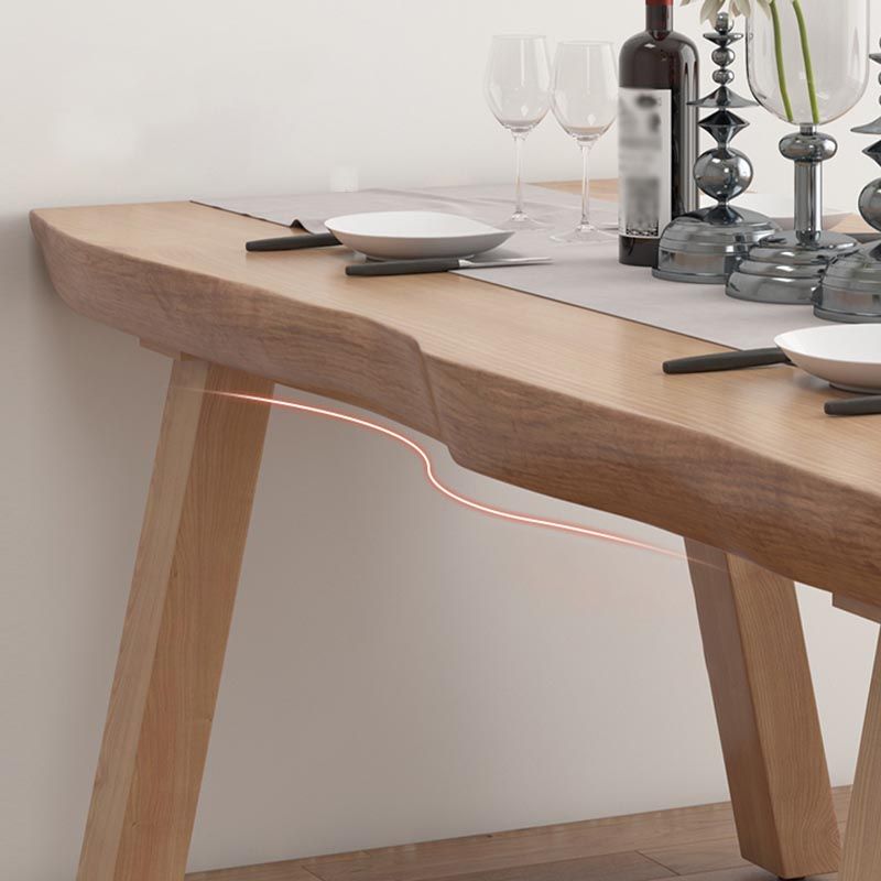 Pine Solid Wood Dinette Table Modern Natural Legs Dining Site Table
