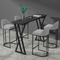 Table de Bar rectangulaire en pierre frittée, Base de traîneau, Table à manger pour cuisine et salon