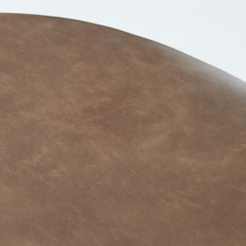 Tabouret de bar moderne en faux cuir, tabouret d'intérieur à dossier bas avec pieds en métal