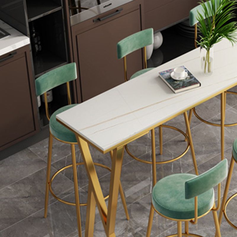 Tabouret de comptoir en velours scandinave tabouret de bar à hauteur pour le salon