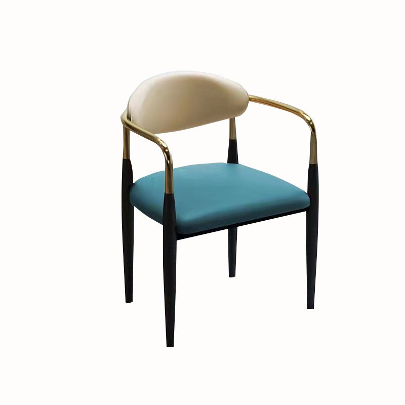 Contemporary Arm Leather Dining Chairs Open Back Dining Side Chair Clearhalo 'Dining Chairs' 'Dining Tables & Seating' 'dining_chair' 'furn' 'furn_dining_chair' 'Furniture' 'Kitchen & Dining Furniture' 1200x1200_5dc1ef46-069d-4c3e-b431-5fe62018138f