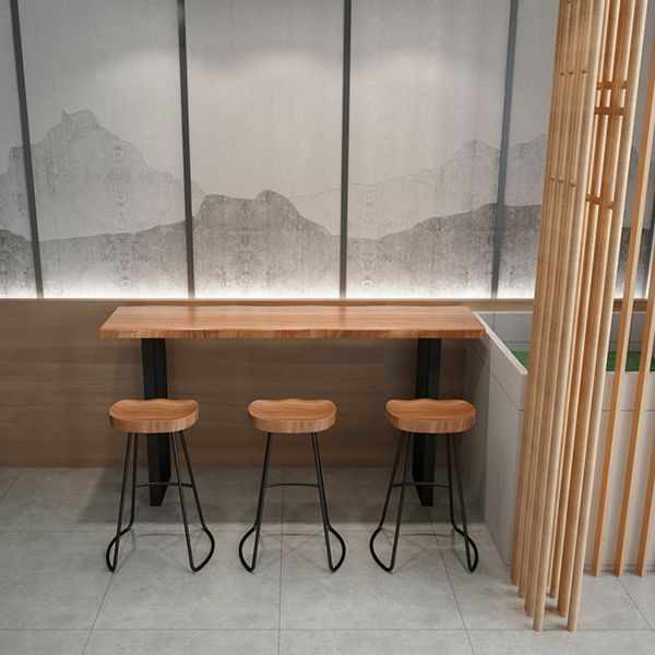 Tavolo da bar rettangolo di rettangolo in stile industriale tavolo da pranzo bar-alight bar