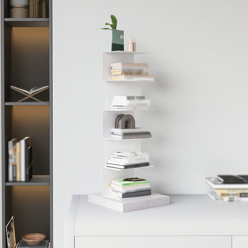 Metal Geometric Bookcase Contemporary Style Vertical Book Shelf Clearhalo 'Bookcases' 'furn' 'furn_bookcases' 'Furniture' 'furniture_bookcases' 'kitchen' 'kitchen_bookcases' 'Living Room Furniture' 'Office Furniture' 1200x1200_5dc37bb5-18a0-4bc6-bbbd-5a8d4a46e2d0