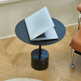 Black End Slide Table Round Living Room Pedestal Marble Corner Table Clearhalo 'Coffee & Accent Tables' 'End & Side Tables' 'end_side_tables' 'furn' 'furn_end_side_tables' 'Furniture' 'Living Room Furniture' 1200x1200_5dc3ca28-67a7-43e2-853a-c2391196117f