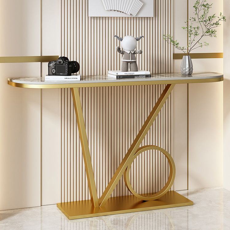 31" H Glam Console Accent Table Antique Finish Console Table