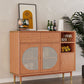 Sideboard glam in legno massiccio cucina da pranzo sideboard con porta