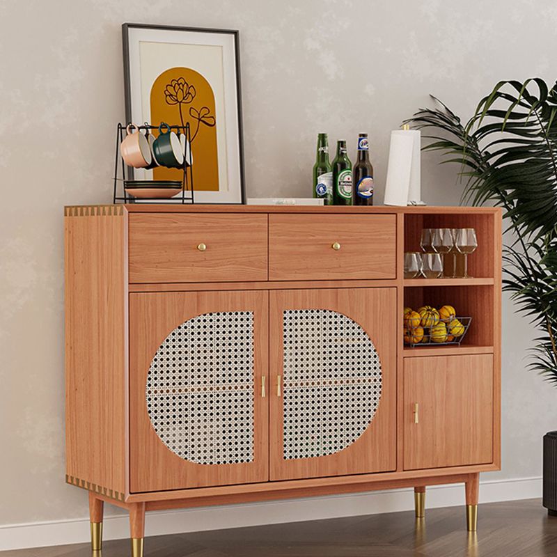 Sideboard glam in legno massiccio cucina da pranzo sideboard con porta