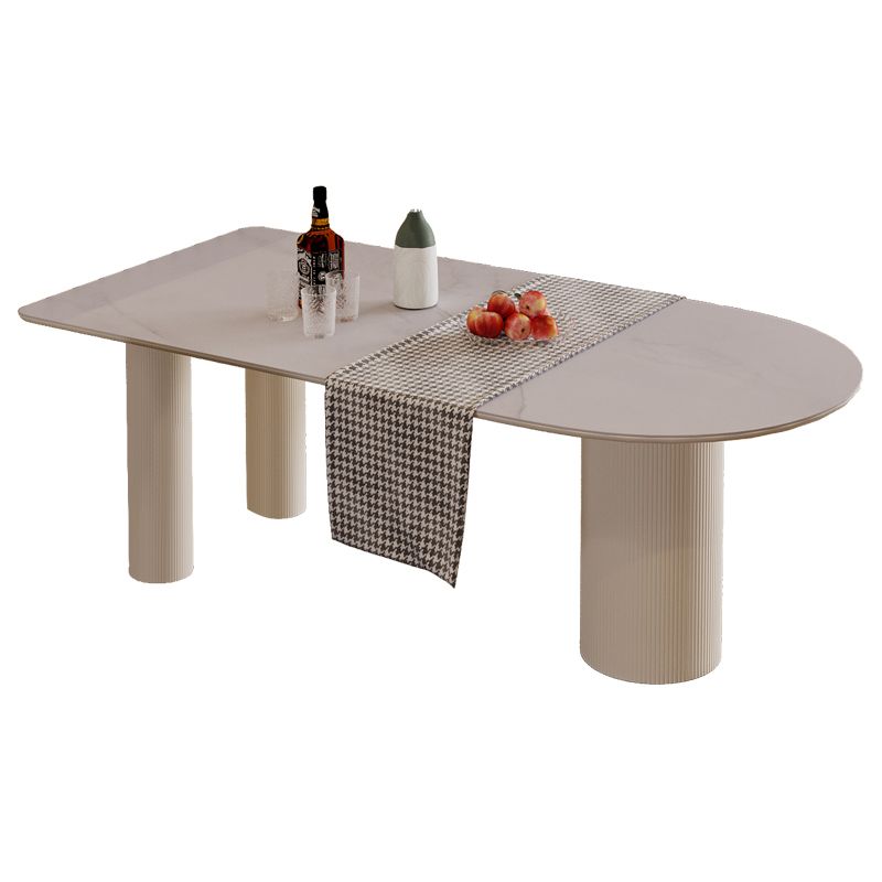Solid Wood Contemporary Free Form Dining Table Sintered Stone Table for Dining Room and Kitchen Clearhalo ' dining_table' 'Dining Tables & Seating' 'Dining Tables' 'furn' 'furn_dining_table' 'Furniture' 'furniture_dining_table' 'Kitchen & Dining Furniture' 'kitchen&dining_furn' 'kitchen' 'kitchen_dining_table' 1200x1200_5dc91585-42c0-4fd9-b2dd-1ecd61383518