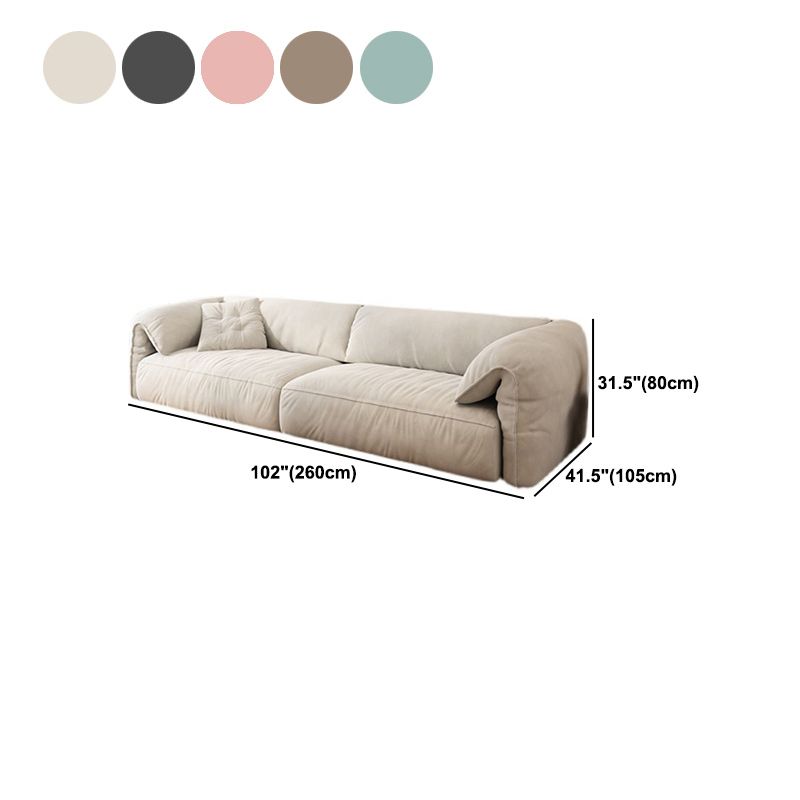 Modernismus Kissen Top Arm Arm Sofa 41,34-in D Leder Down Fill Sofa