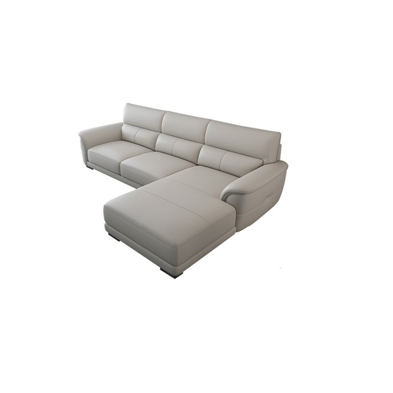 Canapé-lit en cuir de style nordique avec un amortit à accoudoir inversé