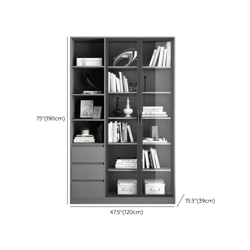 Modern Faux Wood Display Stand Standard Grey Display Cabinet for Dining Room Clearhalo 'Display & China Cabinets' 'display_china_cabinets' 'furn' 'furn_display_china_cabinets' 'Furniture' 'Kitchen & Dining Furniture' 1200x1200_5dcf5056-937b-4f7d-8620-4eb0b512938b