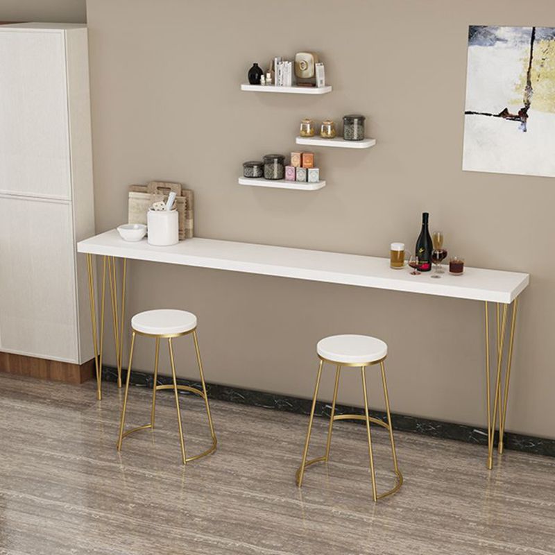 White Modern Style Bar Table in Wood and Iron Bar Table Indoor Bar Table Clearhalo 'Bar Furniture' 'Bar Tables' 'bar_tables' 'furn' 'furn_bar_tables' 'Furniture' 'furniture_bar_tables' 'Kitchen & Dining Furniture' 1200x1200_5dcf8718-1e59-4b60-8c41-628a5206bbf6