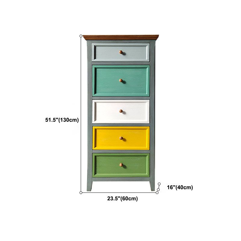 Nautische verticale slaapkamerkist houten 16 "brede opbergkast