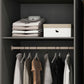 Contemporary Wardrobe Closet with Shelves Engineered Wood Wardrobe Armoire