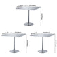 Square Table Dinette Table Industrial Stainless Steel Dinner Room Table with Tulip Base Clearhalo ' dining_table' 'Dining Tables & Seating' 'Dining Tables' 'furn' 'furn_dining_table' 'Furniture' 'furniture_dining_table' 'Kitchen & Dining Furniture' 'kitchen&dining_furn' 'kitchen' 'kitchen_dining_table' 1200x1200_5dd0b135-ce02-483b-ac36-ff8be6ab6a52