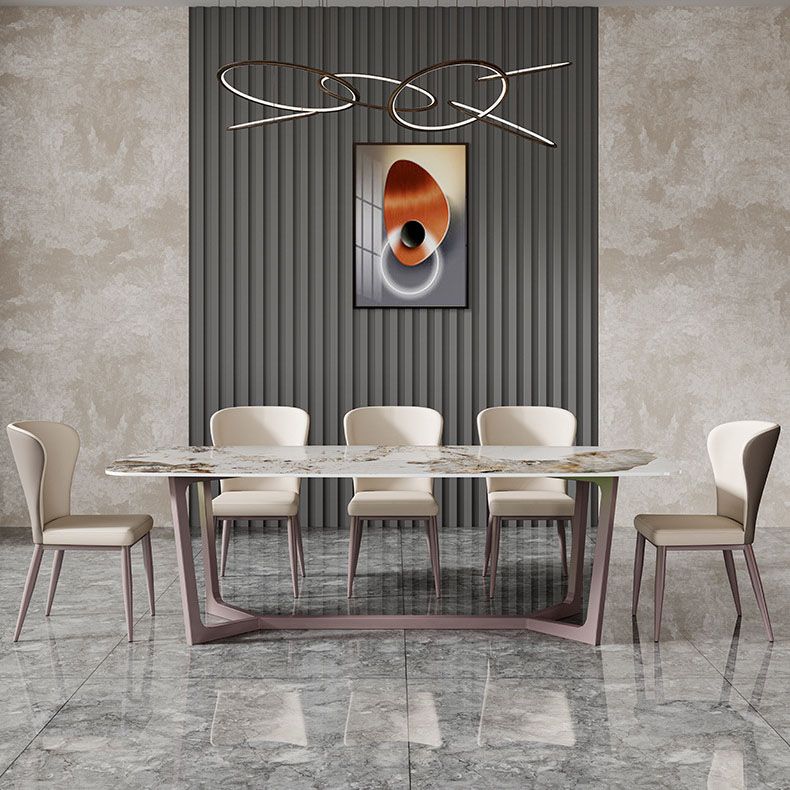 Nordic 1/6/7/8 Pieces Dining Set Sintered Stone Dining Table Set for Home Clearhalo 'Dining Room Sets' 'Dining Tables & Seating' 'dining_room_set' 'furn' 'furn_dining_room_set' 'Furniture' 'furniture_dining_room_set' 'Kitchen & Dining Furniture' 1200x1200_5dd0c976-3bf8-4196-9cda-3e41c8971269