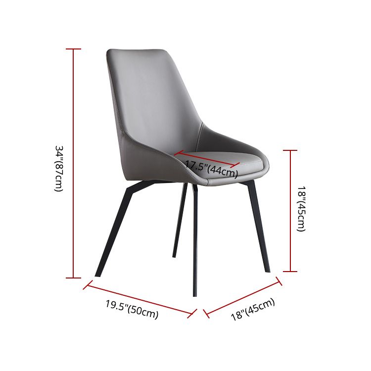Scandinavian Style Solid Back Side Chair Upholstered Armless Chair for Home Use Clearhalo ' kitchen&dining_furn' 'Dining Chairs' 'Dining Tables & Seating' 'dining_chair' 'furn' 'furn_dining_chair' 'Furniture' 'furniture_dining_chair' 'Kitchen & Dining Furniture' 'kitchen' 1200x1200_5dd10f35-2818-44a0-8431-289c9357e833