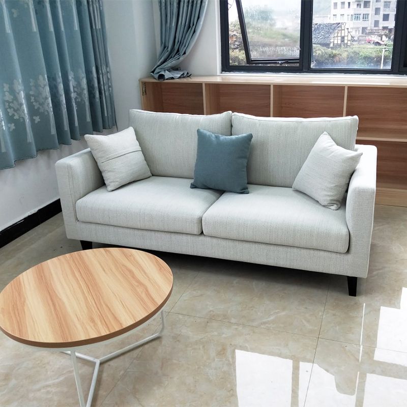 Contemporary Linen Tuxedo Arm Standard Sofa with Loose Back for Living Room Clearhalo 'furn' 'furn_sofas' 'Furniture' 'furniture_sofas' 'kitchen' 'kitchen_sofas' 'Living Room Furniture' 'Sofa' 'sofas' 1200x1200_5dd22e3d-3457-47c6-93c6-d769697c05b5