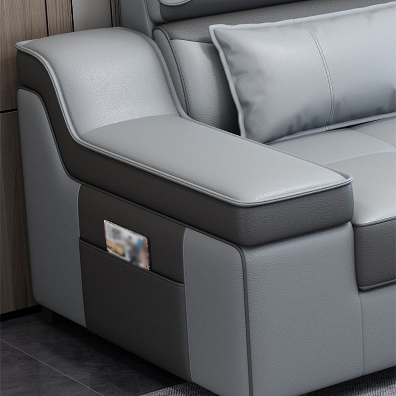 133.86"D x 70.87"W x 35.43"H Modern Removable Cushions Scooped Arm Sectionals with Storage Clearhalo 'furn' 'furn_sectionals' 'Furniture' 'furniture_sectionals' 'kitchen' 'kitchen_sectionals' 'Living Room Furniture' 'Sectionals' 1200x1200_5dd23881-58a9-42a9-bab5-1f658deec76f