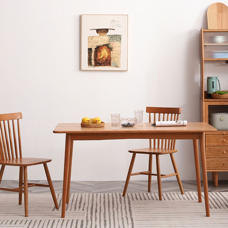 Modern Style Cherry Wooden Dining Table 4 Legs Solid Wood Table for Home Clearhalo ' dining_table' 'Dining Tables & Seating' 'Dining Tables' 'furn' 'furn_dining_table' 'Furniture' 'furniture_dining_table' 'Kitchen & Dining Furniture' 'kitchen&dining_furn' 'kitchen' 'kitchen_dining_table' 1200x1200_5dd36094-a619-4fc7-b2d0-f079d643b4eb