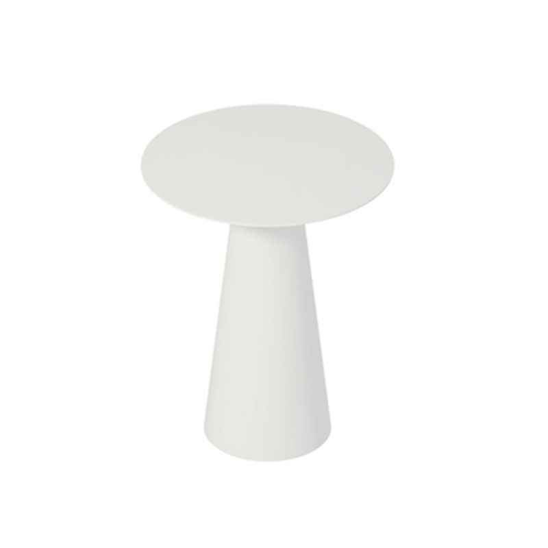 Mid-Century Modern Couchtisch mit Sockel aus Metall, runder Cocktailtisch