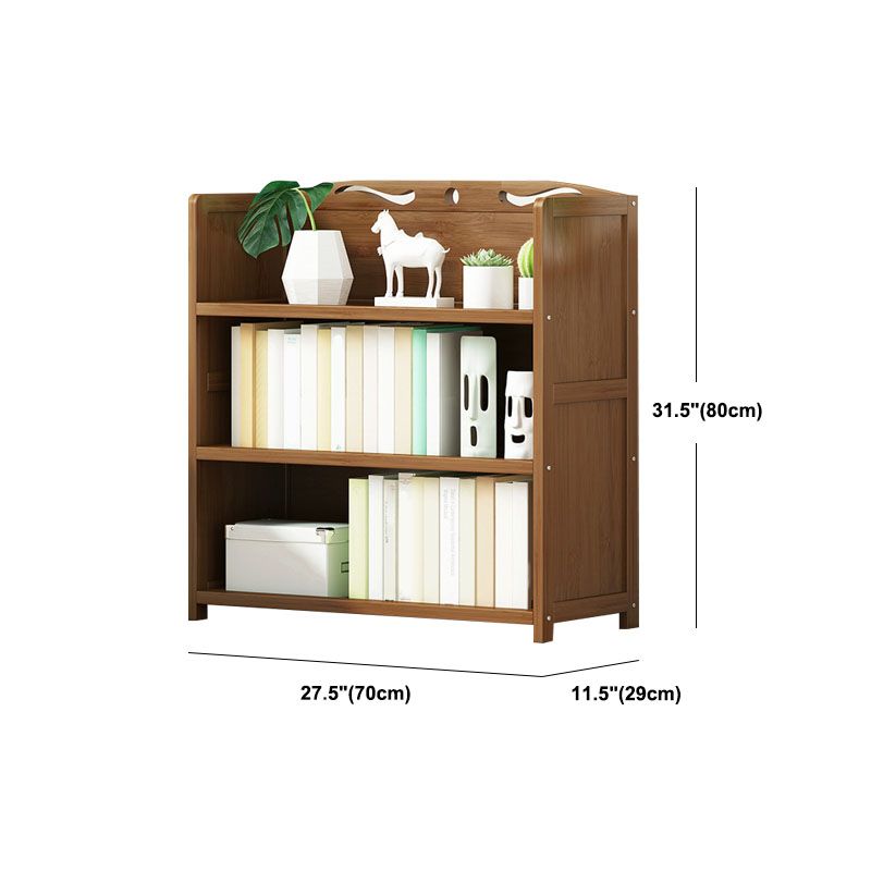 Modern Bamboo Shelf Bookcase Brown Closed Back Book Shelf for Study Room Clearhalo 'Bookcases' 'furn' 'furn_bookcases' 'Furniture' 'Office Furniture' 1200x1200_5dd39c97-2cb1-49e4-85a1-d15ed6f5405a