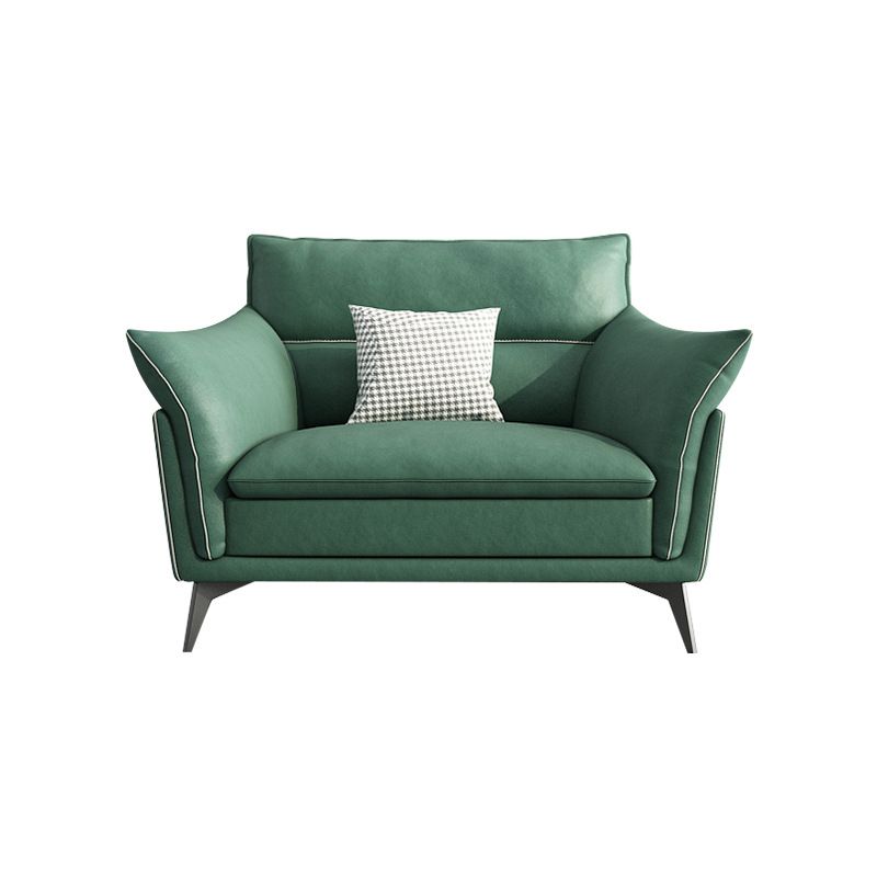Contemporary 33.46" H Green Faux Leather Pillow Top Arm Sofa Clearhalo 'furn' 'furn_sofas' 'Furniture' 'Living Room Furniture' 'Sofa' 'sofas' 1200x1200_5dd6682f-5b5b-4413-814c-fb8bd58568ab
